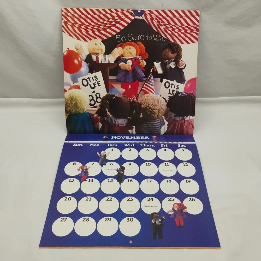 Vintage 1988 Cabbage Patch Kids Unused Calendar Movie Prop Collector
